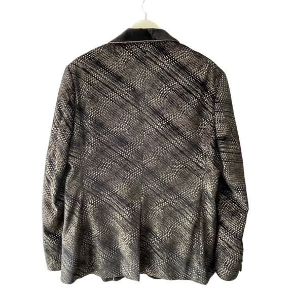 Giovanni Testi Metallic Velvet Shawl Collar Slim Fit Tuxedo Jacket SIze 44R - Picture 2 of 7